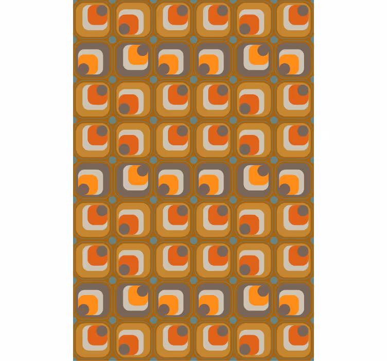 Wallpaper office 70s retro squares pattern - TenStickers