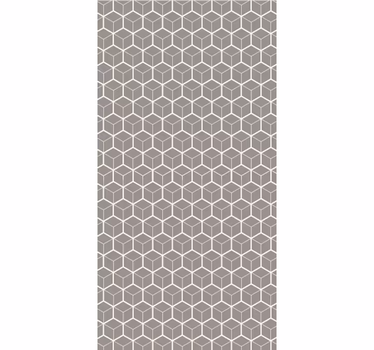 Wallpaper office gray and white hexagon pattern - TenStickers