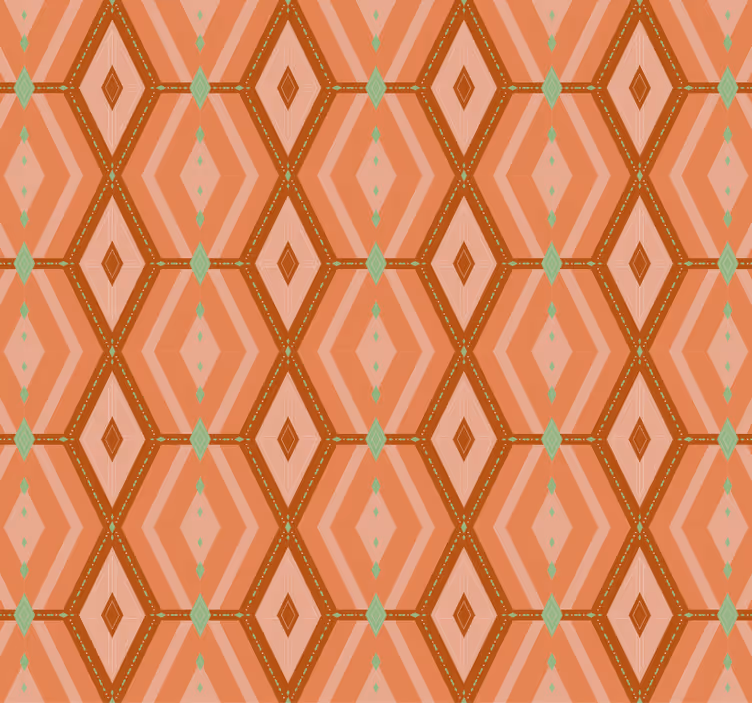 Hallway wallpaper 30s autumnal geometric shades - TenStickers