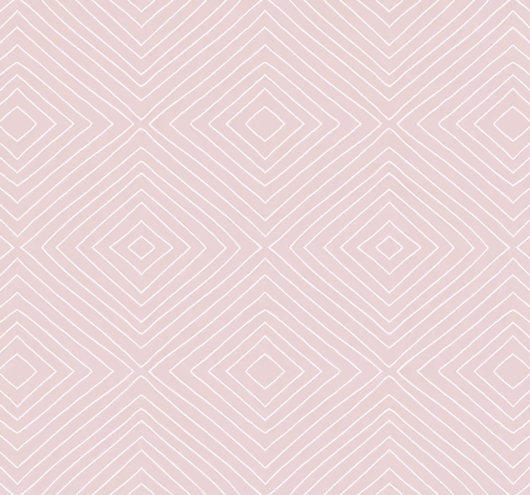 Hallway wallpaper minimalistic pink square design - TenStickers