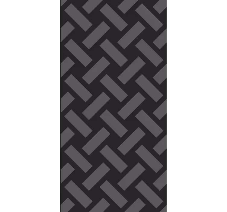 Hallway wallpaper geometric black squared pattern - TenStickers