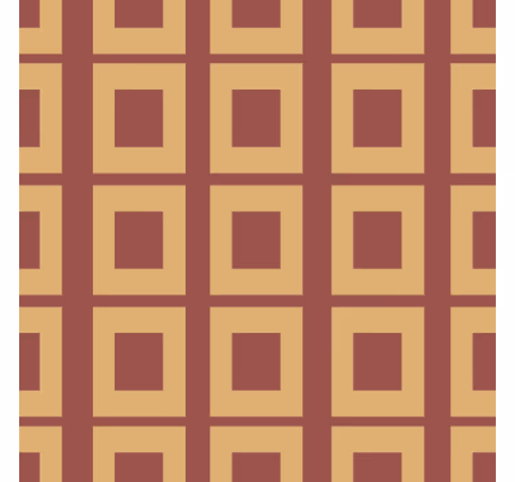 Wallpaper for dining area geometric orange squares - TenStickers