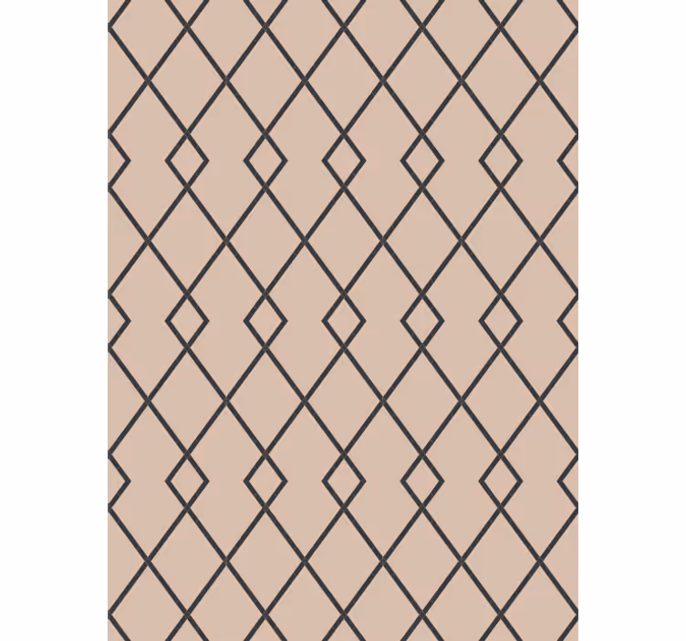 Wallpaper for dining area geometric beige diamond pattern - TenStickers
