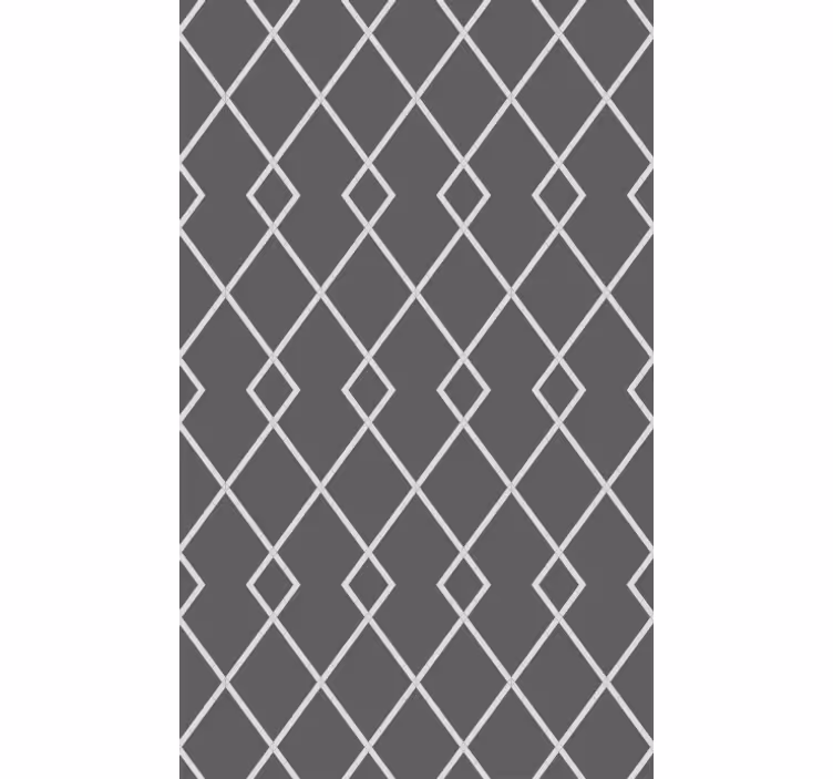 Wallpaper for dining area gray and white diamond design - TenStickers