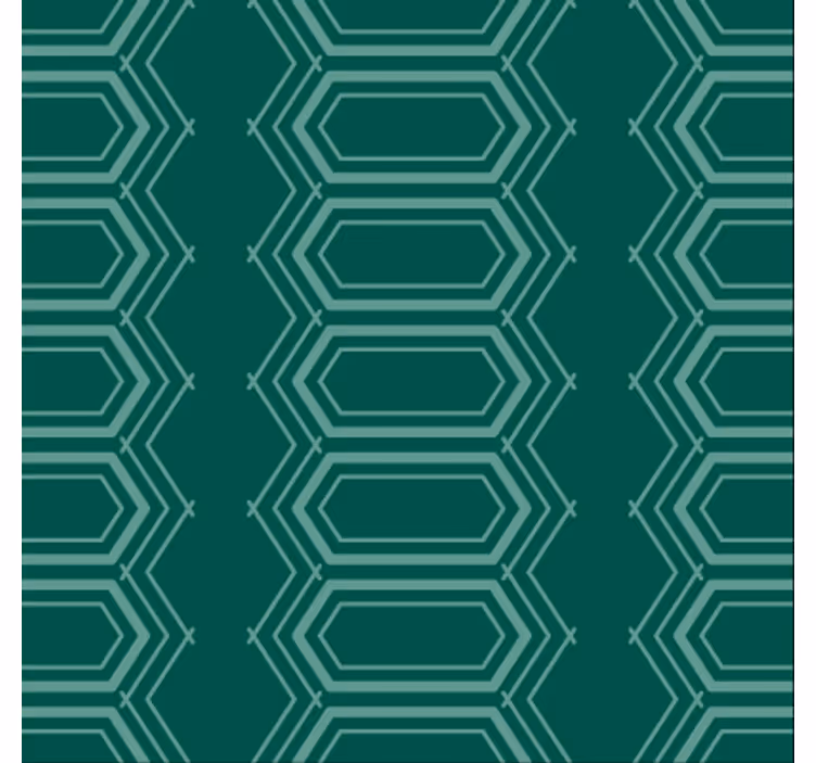 Wallpaper for dining area emerald geometric design - TenStickers