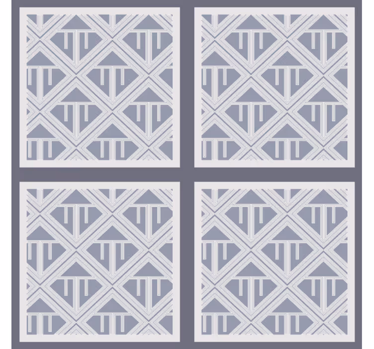 Wallpaper for dining area geometric design array - TenStickers