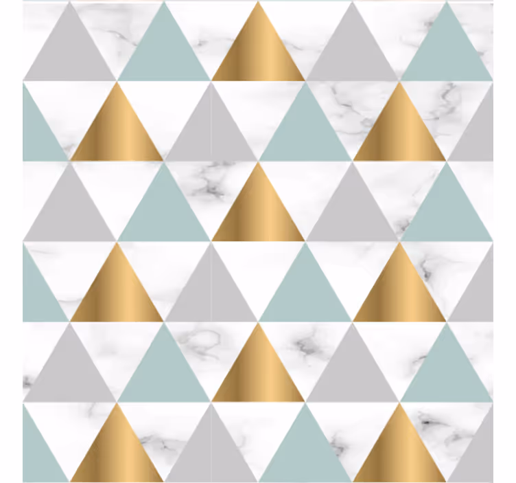 Wallpaper geometric triad design - TenStickers