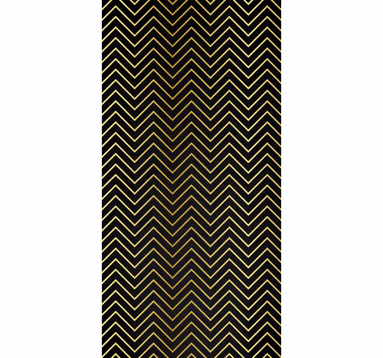 Wallpaper geometric chevron golden pattern - TenStickers