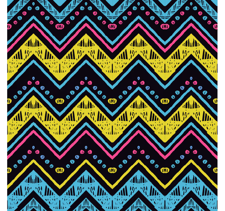 Wallpaper geometric vibrant chevron design - TenStickers
