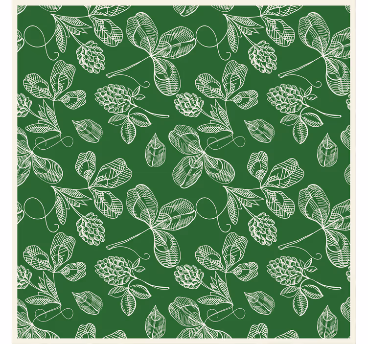 Nature wallpaper in lush green patterns - TenStickers