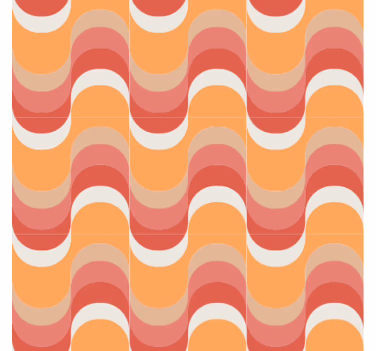 Retro wallpaper vibrant wave design - TenStickers