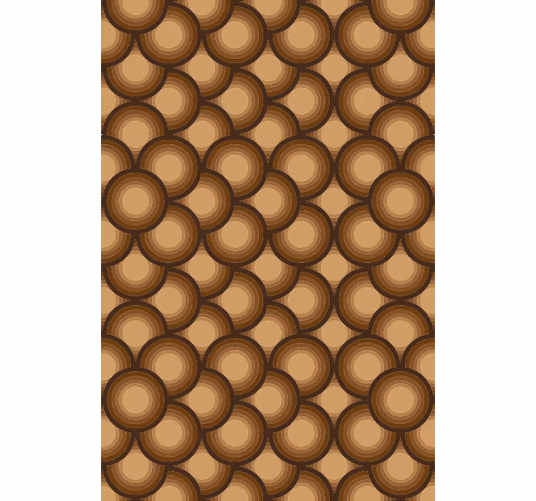 Retro wallpaper brown suns - TenStickers