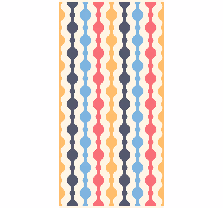 Retro wallpaper colorful retro lines - TenStickers