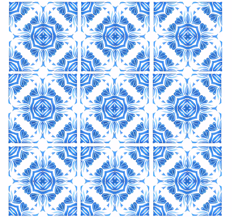 Stone effect wallpaper classic blue design - TenStickers