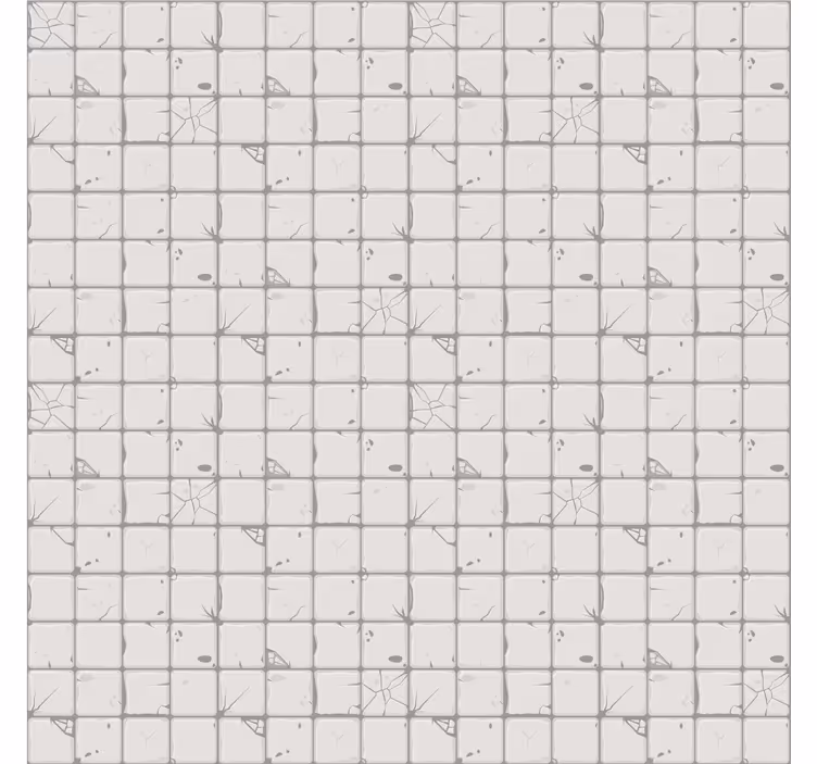 Tile effect wallpaper light grey aged tiles - TenStickers