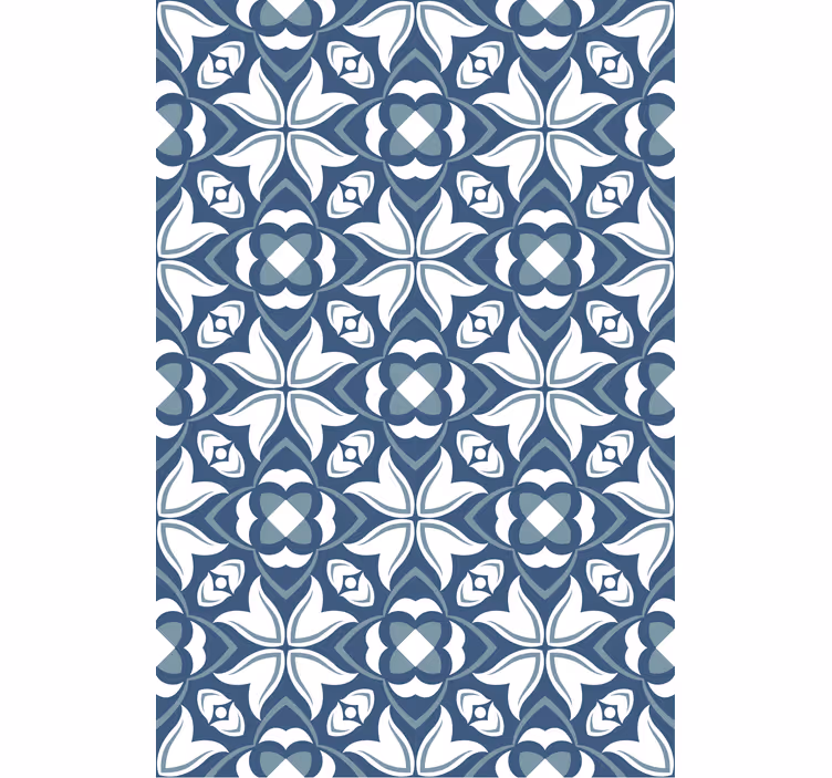 Tile effect wallpaper with elegant botanical designs - TenStickers
