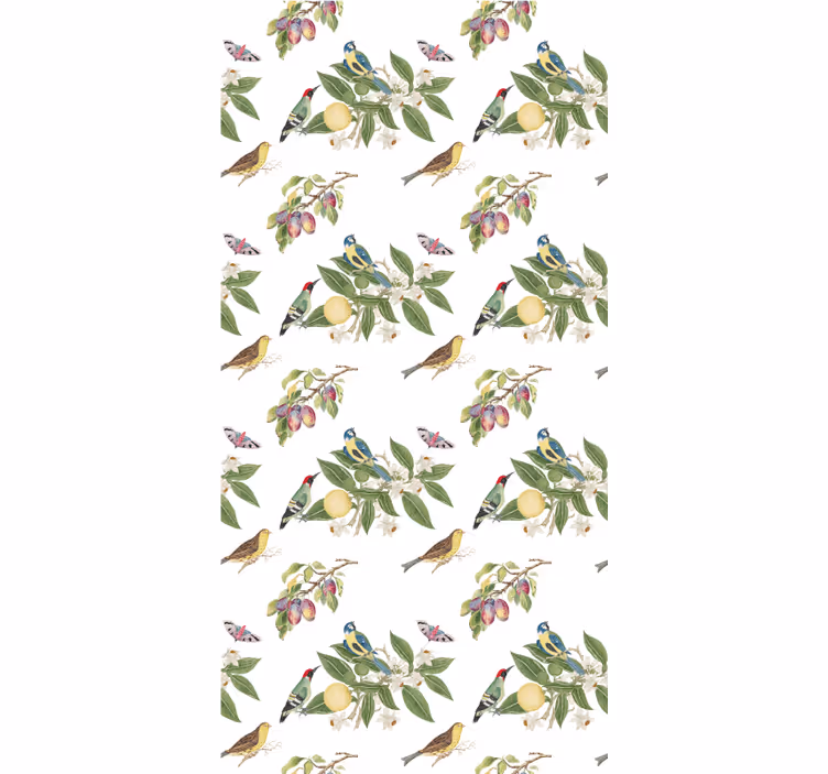 Wallpaper childrens room fruit thieves in nature - TenStickers