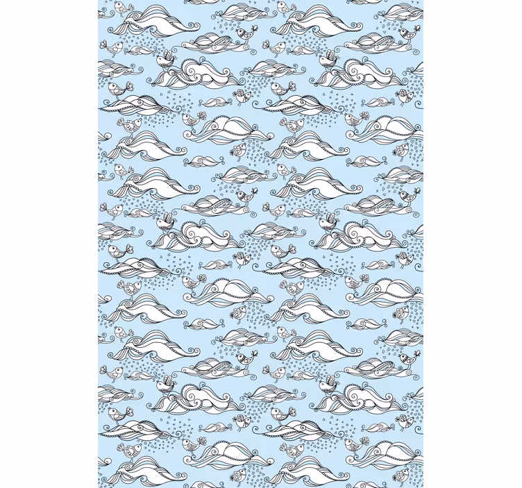 Wallpaper childrens room maritime wildlife mural - TenStickers