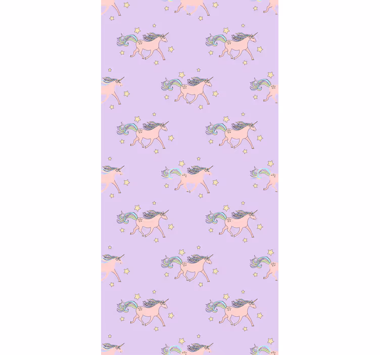Wallpaper childrens room dancing unicorns design - TenStickers