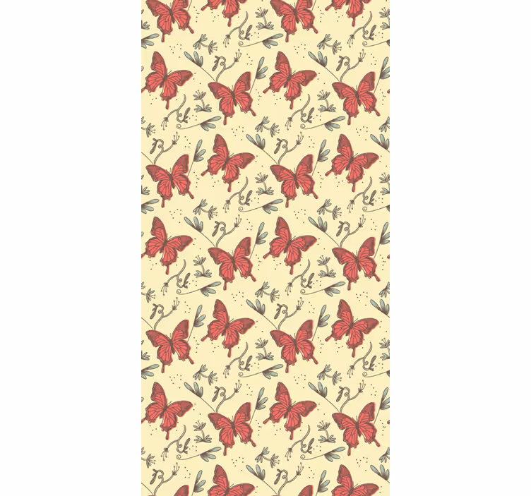 Vintage butterflies wallpaper - TenStickers