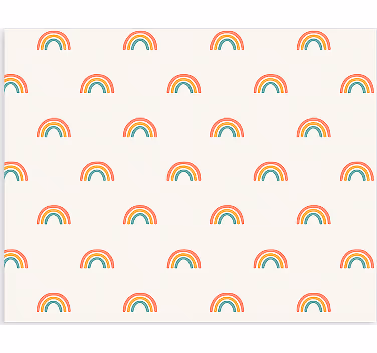 Nordic wallpaper colourful cascading rainbows - TenStickers