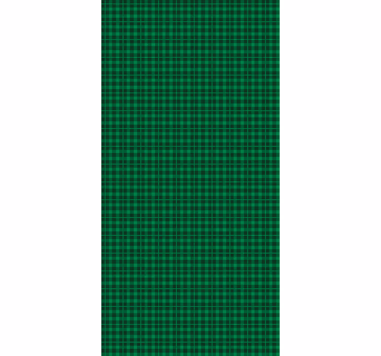 Textured wallpaper classic green plaid - TenStickers