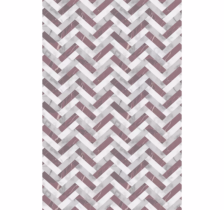 Textured wallpaper herringbone marble design - TenStickers