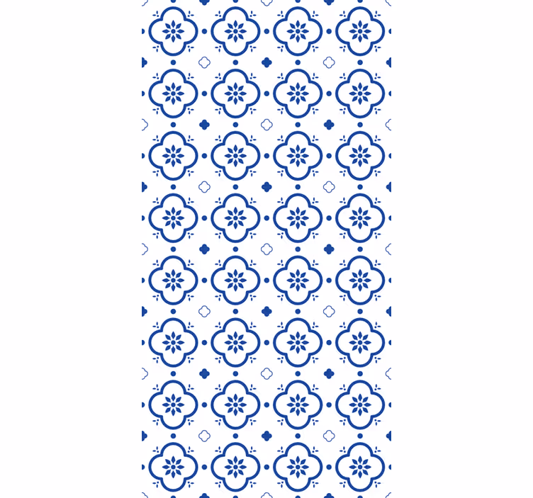 Classic wallpaper blue tiles design - TenStickers