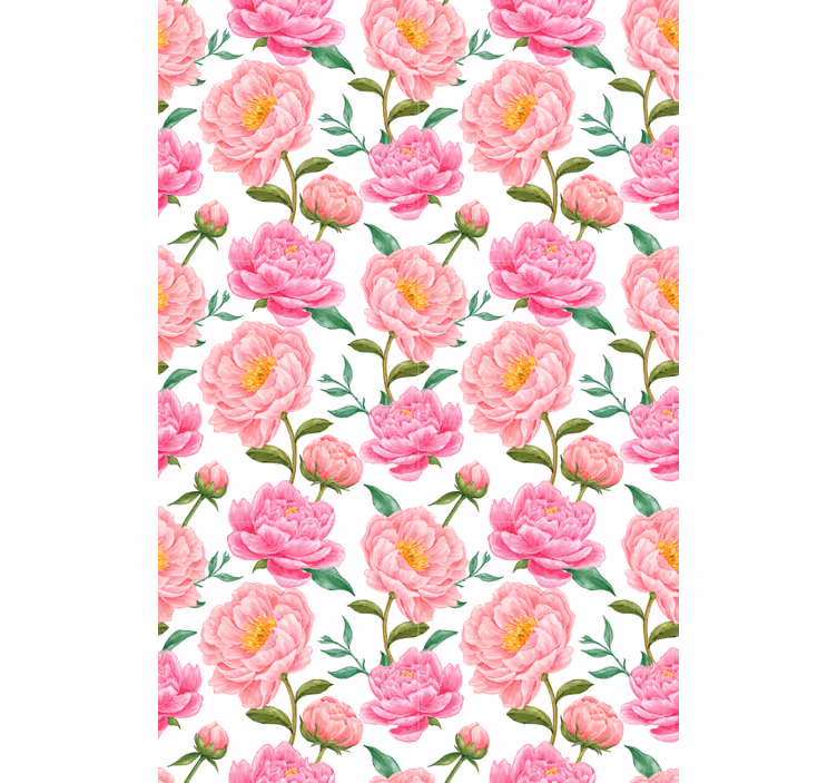 Classic wallpaper in pink floral design - TenStickers