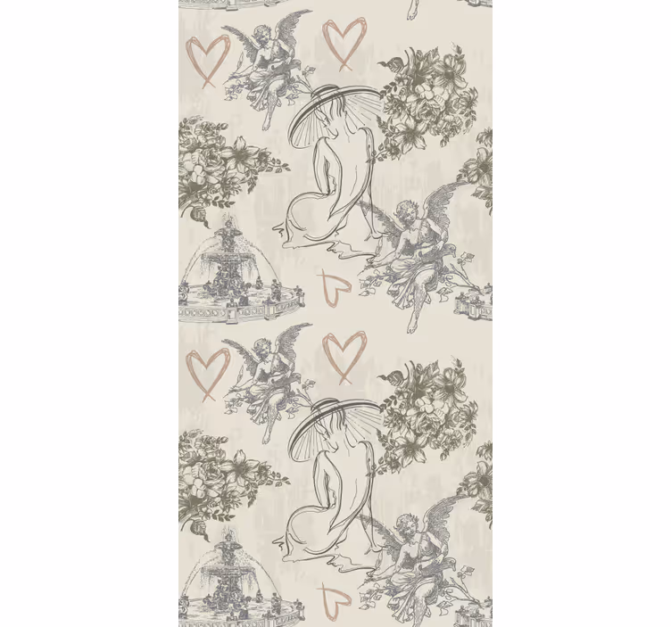 Classic wallpaper vintage french romantic design - TenStickers
