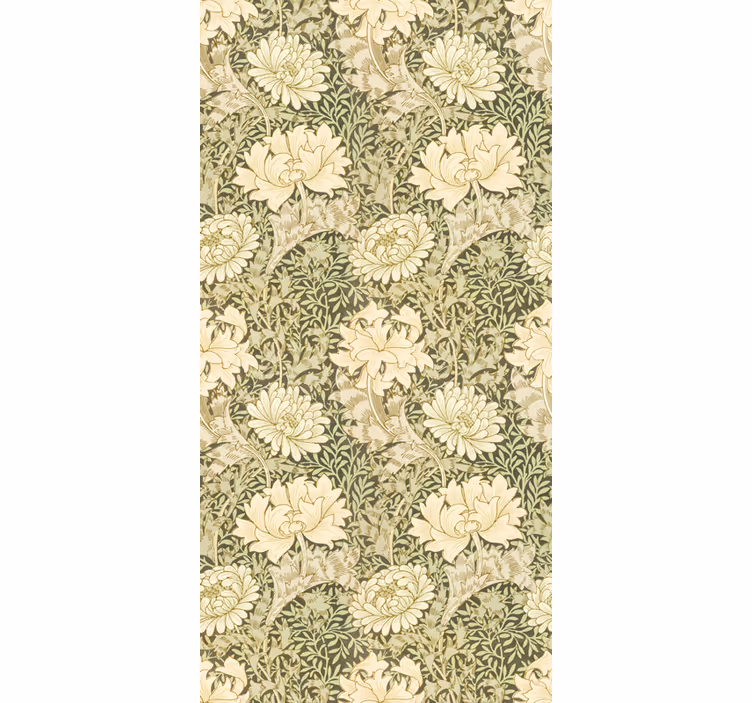 Classic wallpaper modern style chrysanthemum - TenStickers