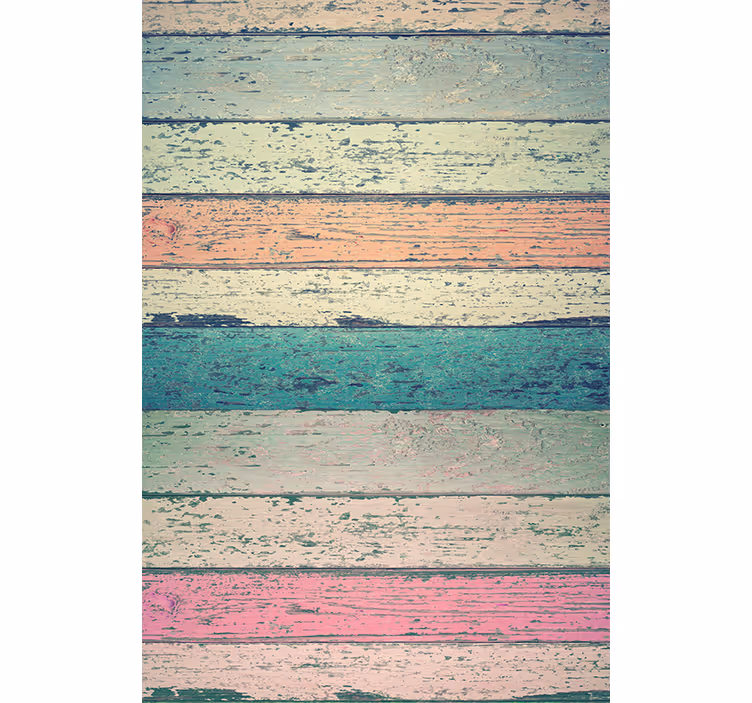 Rustic wallpaper in pale light wood style - TenStickers