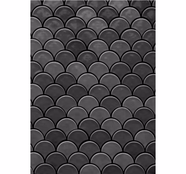 Living area wallpaper black scales - TenStickers