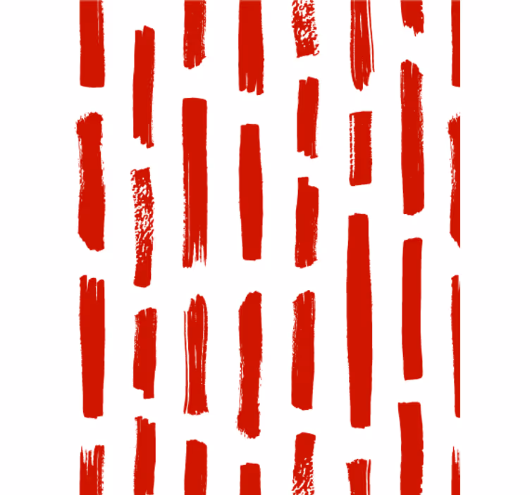 Living area wallpaper in red and white stripes - TenStickers