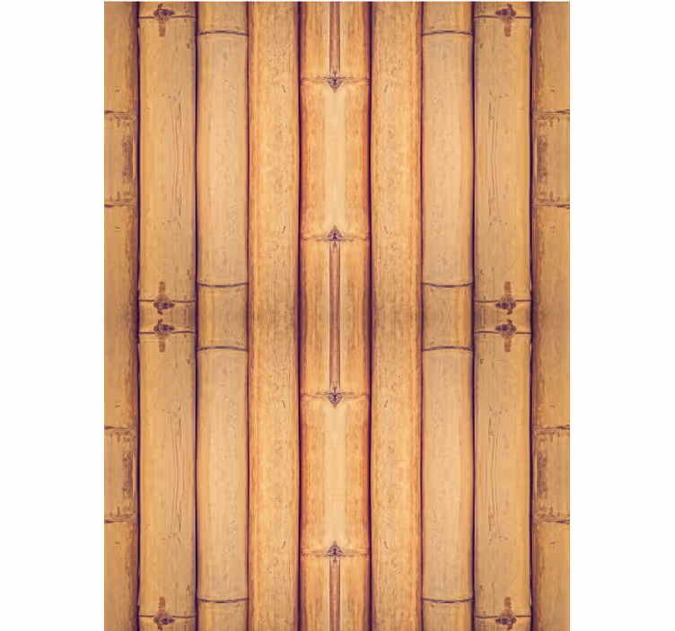Living area wallpaper with bamboo wood texture - TenStickers
