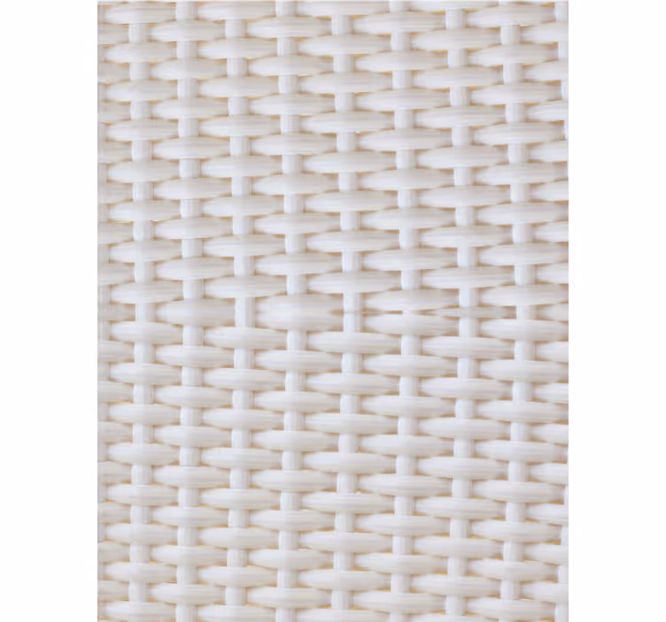 Living area wallpaper in white rattan effect - TenStickers