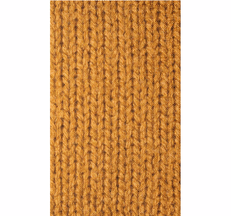 Living area wallpaper orange natural fiber look - TenStickers