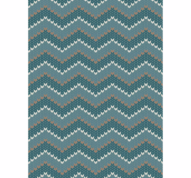 Living area wallpaper blue natural fiber look - TenStickers