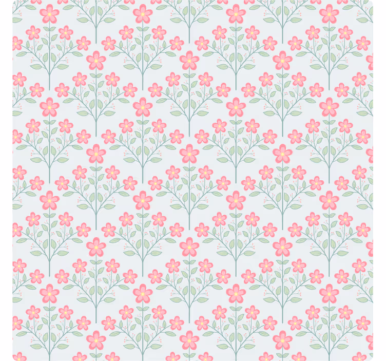 Tile effect wallpaper floral tiny tiles - TenStickers