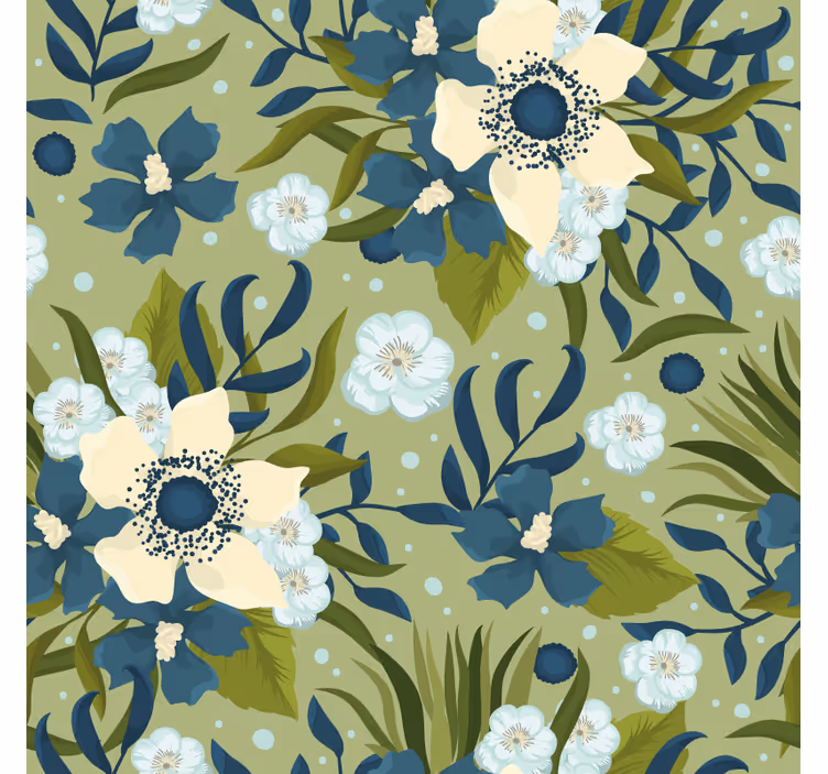 Flowers wallpaper summer colorful floral design - TenStickers