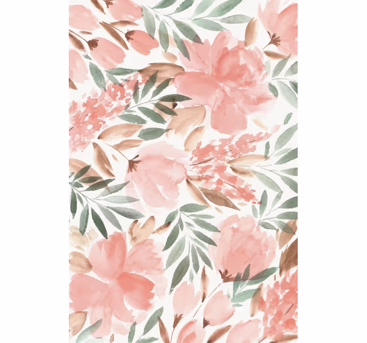 Flowers wallpaper blooming blooms - TenStickers