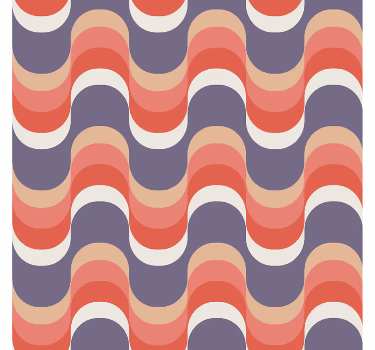 Wallpaper geometric wavy pattern design - TenStickers