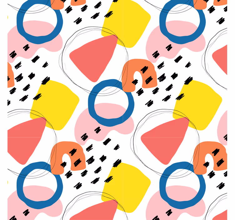 Retro wallpaper geometric pattern art design - TenStickers