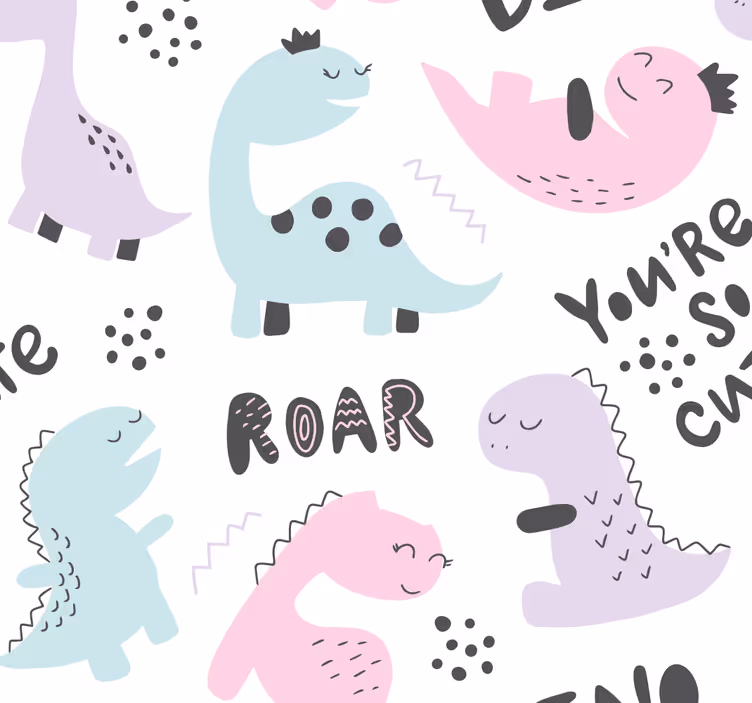 Dinosaurs wallpaper princess dino - TenStickers