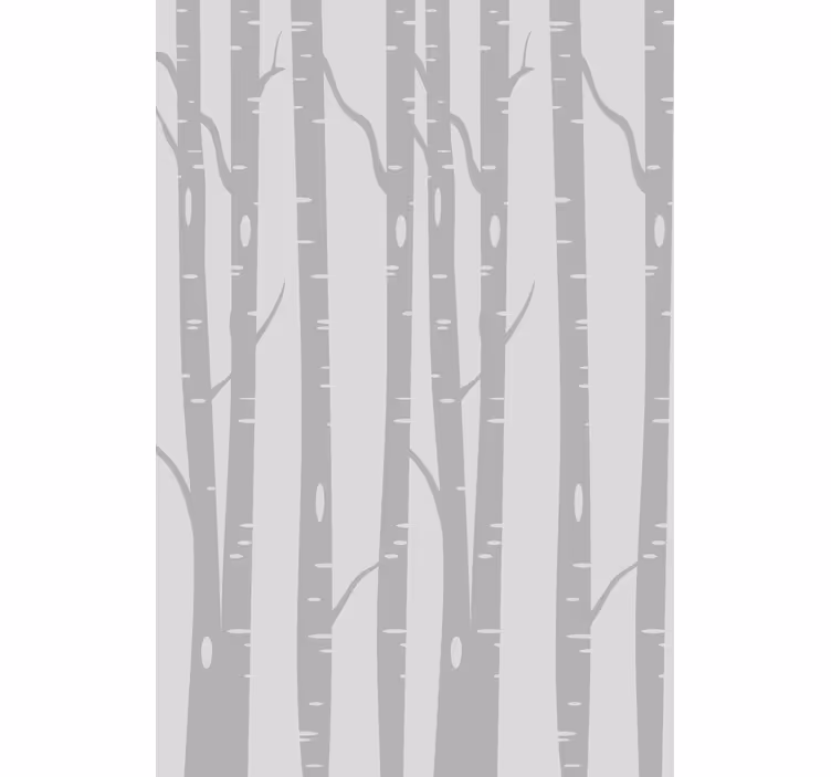 Wallpaper of a tree tall birches forest scandinavian - TenStickers
