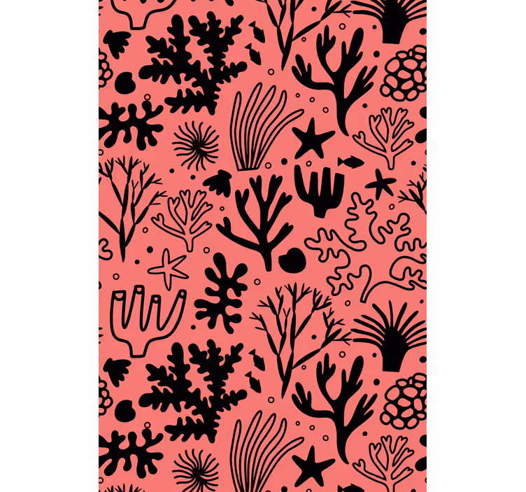 Wallpaper of a tree with red and black leaves - TenStickers