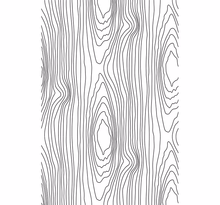 Wallpaper of a tree in black nature stripes - TenStickers