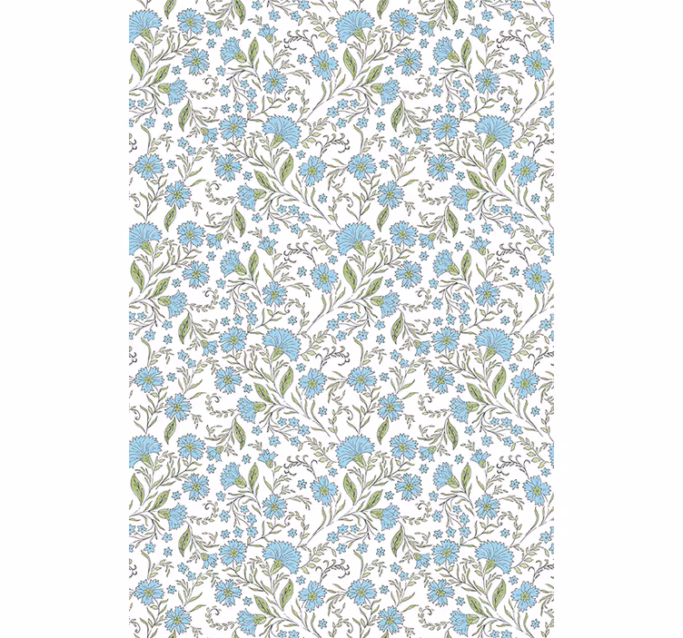 Wallpaper office flower on white background - TenStickers
