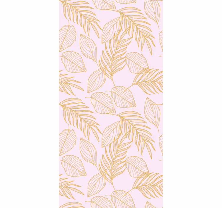 Living area wallpaper elegant leaf design - TenStickers