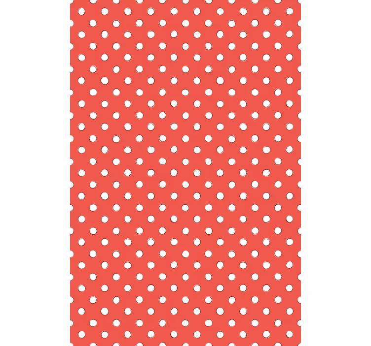 Kitchen wallpaper with red polka dots - TenStickers